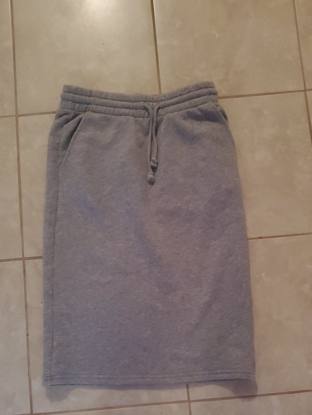 TNA Grey Fleece Drawstring Skirt